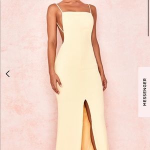 Lemon maxi backless dress